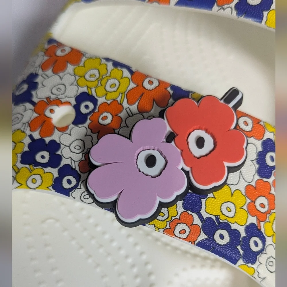 Crocs Marimekko New Classic Sandal Slides 211121 Floral Size W 12/ M 10 Unisex - Picture 8 of 9